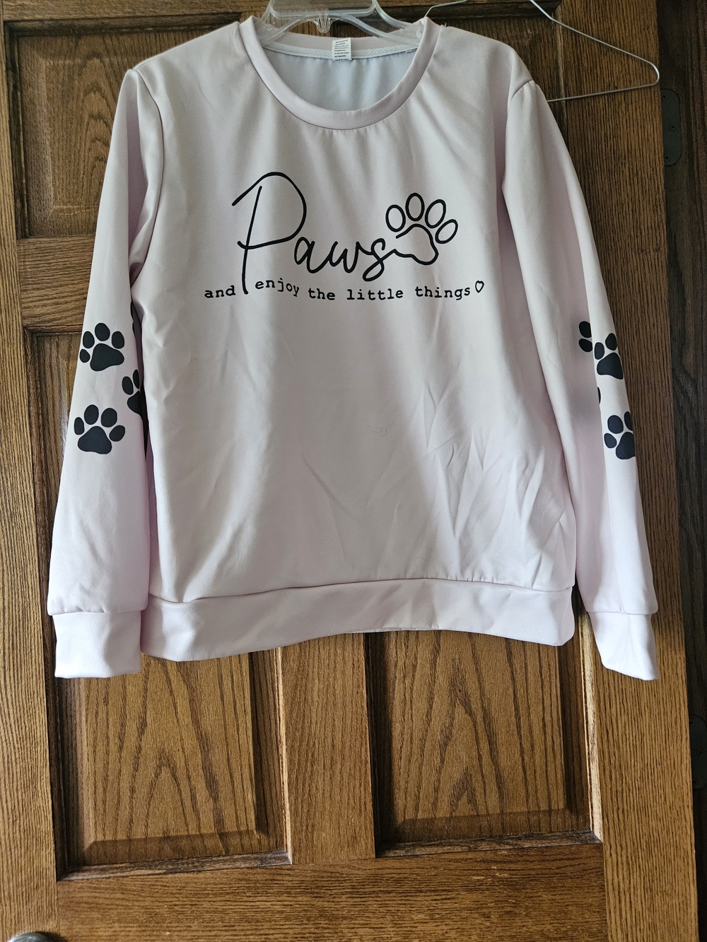Paws Pink Pet-Themed Crewneck Sweatshirt - Unbranded